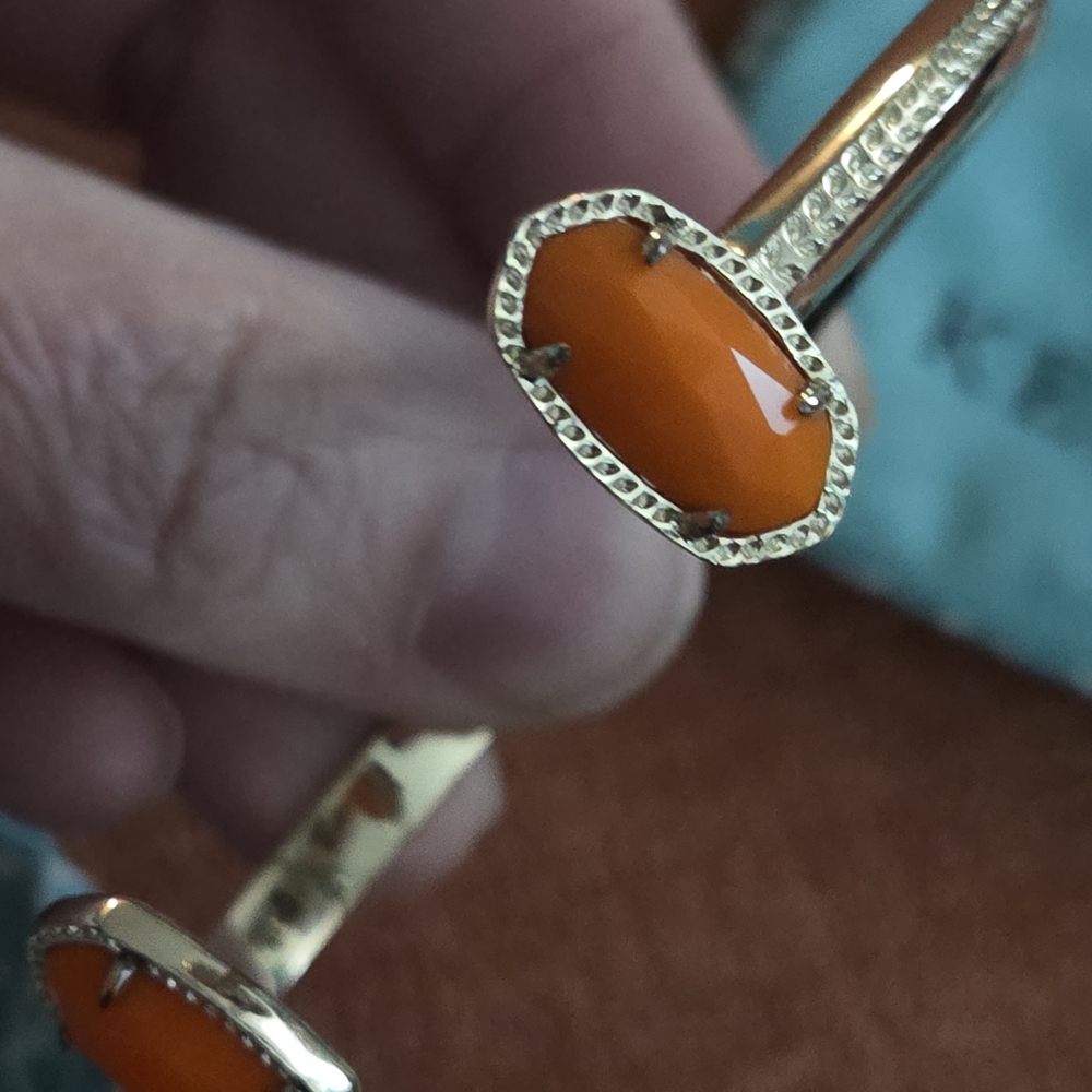 Kendra Scott Gold Bracelet with Orange Stones